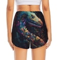 thumbnail image 2 of Lsque Colorful Patterned Snake Printed Women's Running Shorts with Liner Pockets,Elastic Quick Dry Workout Athletic Gym Yoga Shorts,Womens High Waist Shorts-XX-Large, 2 of 9