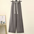 thumbnail image 1 of Traje reductor de edad para mujer, suéter de punto de cuello alto de otoño e invierno, pantalones anchos con cordón drapeado, conjunto de dos piezas, 1 of 6