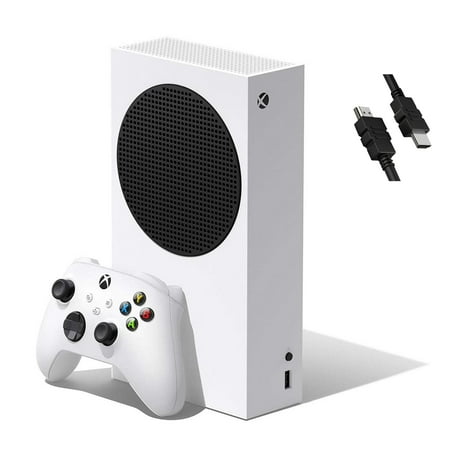 Microsoft Xbox Series S 512GB SSD All-Digital Console (Disc-free Gaming), Wireless Controller, DTS Audio, HDR(High Dynamic Range), Up to 120 FPS, 1440p Gaming Resolution, AMD FreeSync (HDMI Cable)