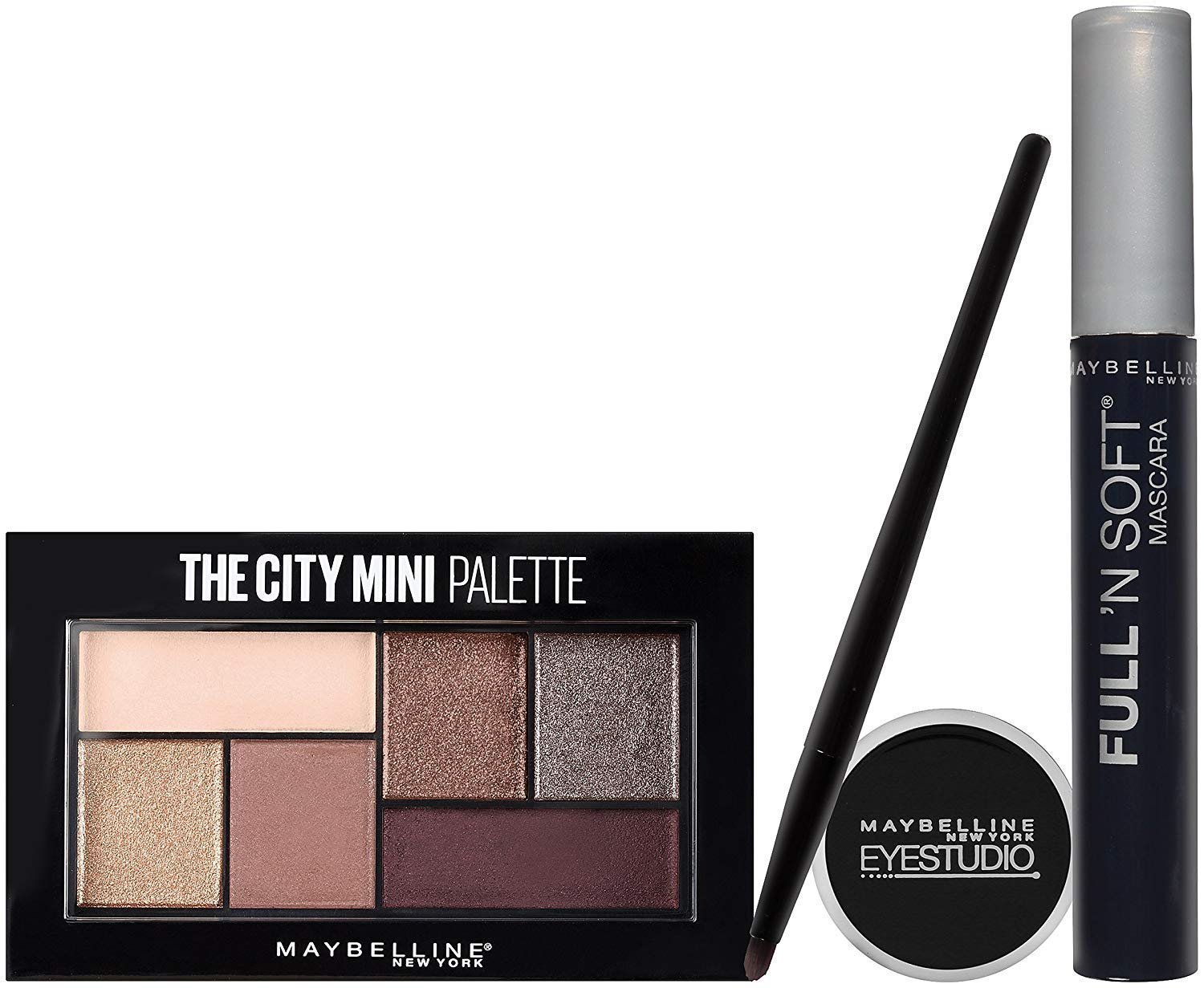 Maybelline New York NY Minute Makeup Kit Eyeshadow Mascara, City Cat