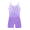 Shiny Lilac, variant on Leotards for Girls Gymnastics with Shorts Color Gradient Shiny Diamond Kids Biketard