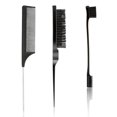thumbnail image 2 of Kit de Coiffure Professionnel : Ensemble 3 Pcs Violet avec Peigne Taquinant, Peigne à Queue d'Acier & Brosse Double Sourcils/bordure pour Volume & Précision, 2 of 6
