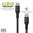 thumbnail image 2 of Scosche Charge & Sync USB-C to USB-A Braided Cable 10ft Space Grey StrikeLINE, 2 of 6