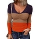 thumbnail image 4 of Tops Para Mujer Camisas de Manga Larga Otoño Moda Casual Estampado Con Cuello en V Camiseta Top Blusa Jersey Odeerbi ODB150800, 4 of 6