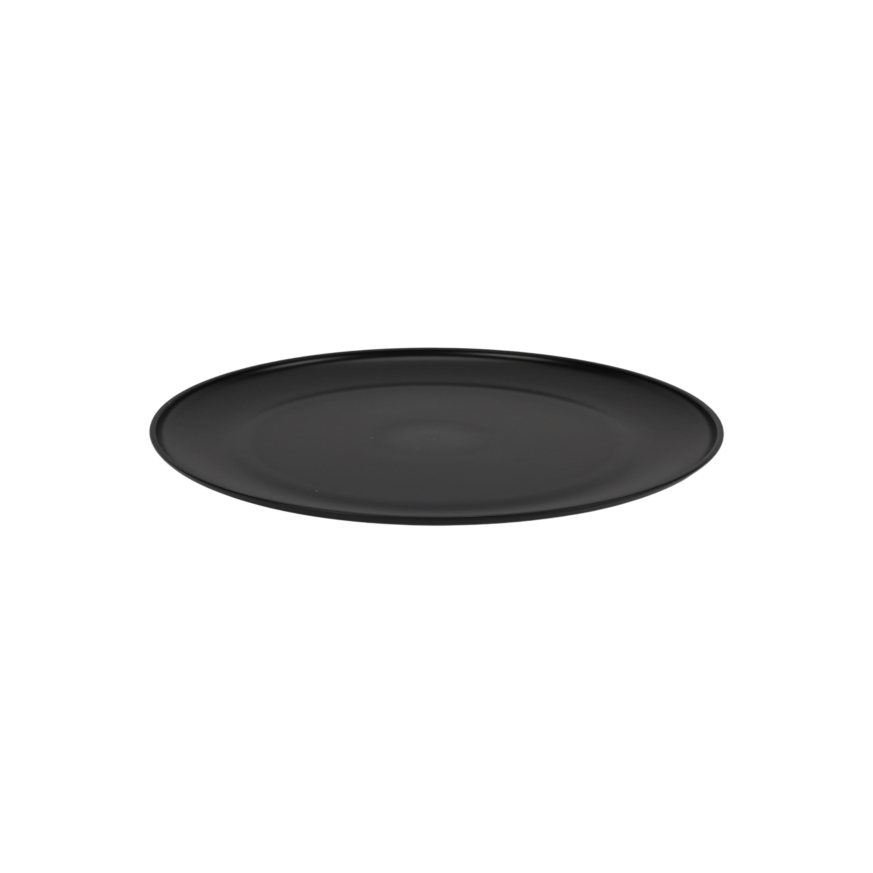 Mainstays 10.5 in Round Plastic Plate, Black