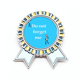 thumbnail image 1 of No te olvides de mí triste Insignia broche Medalla ganadora, 1 of 3