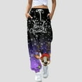 thumbnail image 2 of Women's Christmas Print Casual Pants Stylish Comfortable Holiday Fashion Trousers for Everyday Wear, 2 of 2