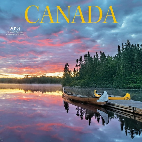 Wyman Publishing Canada 2024 30.48x60.96 CM Mur Carré Calendrier, 9781525611346