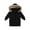 Black, variant on SGFCWSX Boys Girls Long Down Puffer Coat with Fuzzy Hood Teens Winter Warm Jacket Black Size 12-13 Years