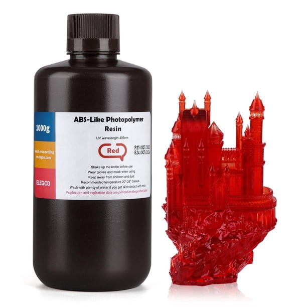 Impresora 3D de resina ELEGOO, LCD tipo ABS, curado UV, 405 nm, 1 kg