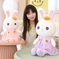 thumbnail image 2 of Cute / Soft / Bunny Plush Toys / Bunny Dolls with Carrot Hair Clips In Skirts / Children's Birthday Giftsblue65cm Deng Xun unisex, 2 of 2