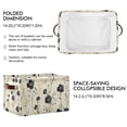 thumbnail image 2 of Yayeee Canvas Storage Basket with Handles for Shelves Fabric Bins Closet Organizer, Small Black Flowers, 2 of 8
