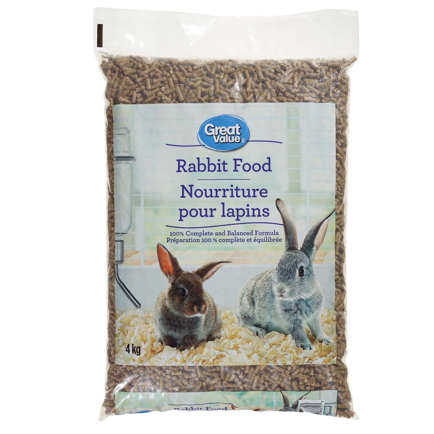 Great Value Rabbit Food - 4kg, Small Animal Food