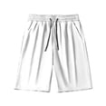 thumbnail image 5 of asjyhkr Athletic Shorts for Men Stretchy Workout Drawstring Running Lightweight Stretchy Relaxed Basketball Shorts(X-Large,White), 5 of 6