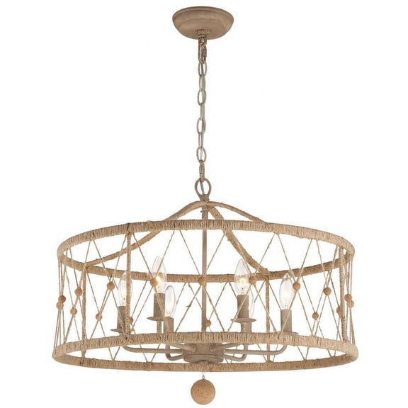 6 Light Chandelier in Timeless Style 24 inches Wide By 18.5 inches High Bailey Street Home 49-Bel-4444257
