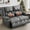 Grey, variant on Alvantor Loveseat Recliner Sofa for Adults with Massage & Heating, Modern Leather Manual Recliner Chair with Cup Holders for Home Theater Brown