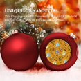 Bybiment 1PCS Red Christmas Balls Ornament, Pattern Halloween Orange