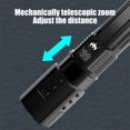 thumbnail image 4 of Byikun Multi-Functional Portable Flashlight with Mechanical Focus & Battery Display for Outdoor Use, Rechargeable 18650 Battery, 3 Light Modes, Strong 5W LED Beam, Up to 200 Meters Range, Comes, 4 of 6