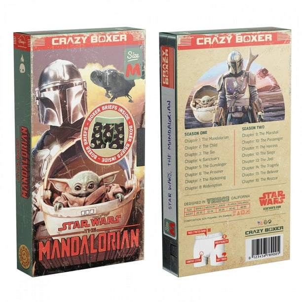 Star Wars The Mandalorian The Child Men's Boxer Briefs in VHS Tape  Box-XLarge (40-42) 