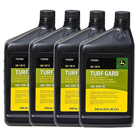 John Deere TURF-GARD 4-Cycle Motor Oil 10W-30, 32 oz (4 Pack)