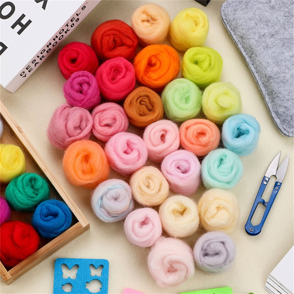 Needle Felting Starter Kits Needle Felting Set with Felting Tool Foam Mat Needle Felting Supplies for Home Decorations