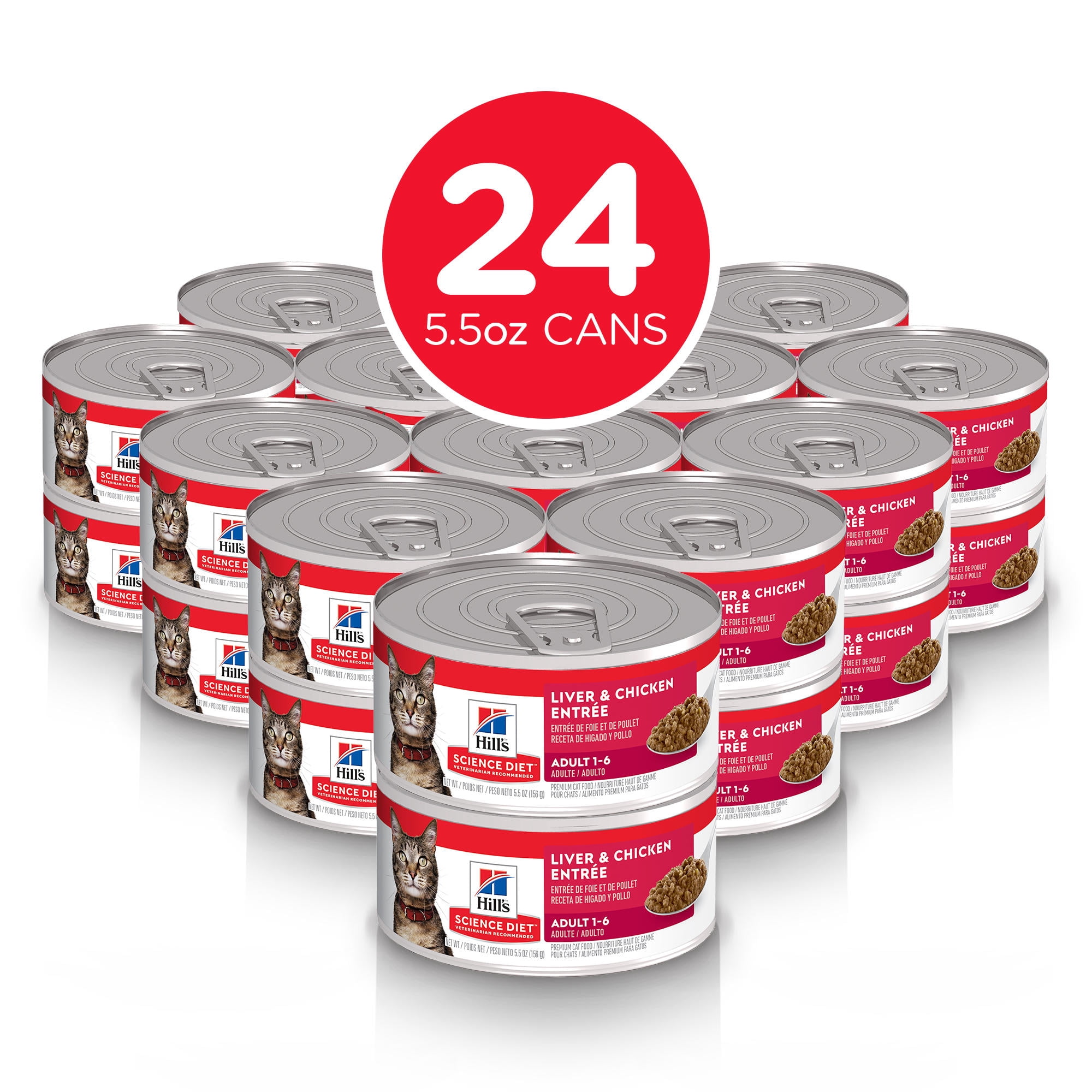 Hill's Science Diet Liver & Chicken Wet Cat Food, 5.5oz Can 24pk