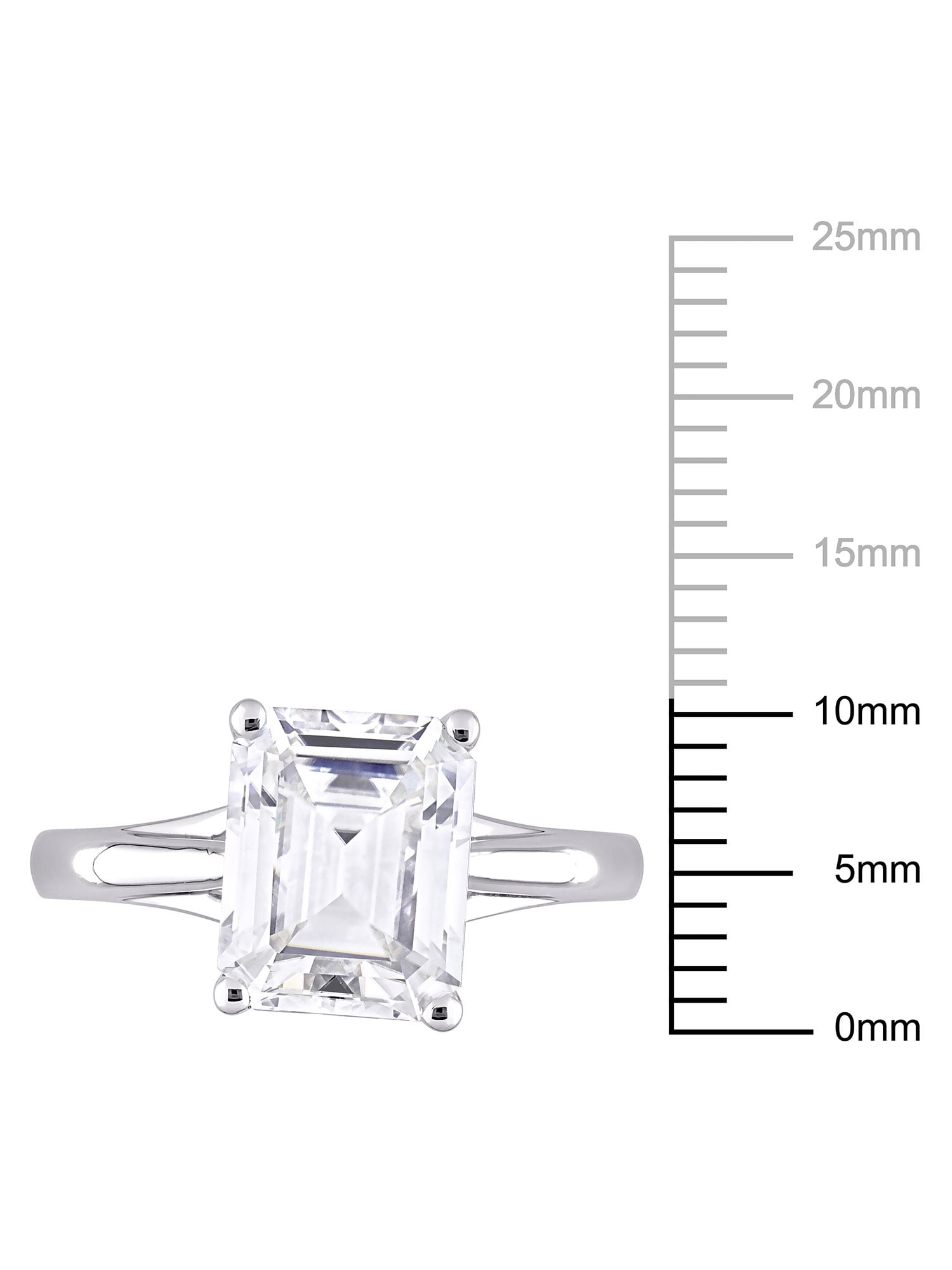Everly Women's Created Moissanite 10K White Gold Engagement Ring