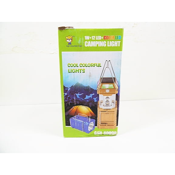 Camping Lights Solar Powered Lantern USB AC Battery Color Led Hiking Flashlight