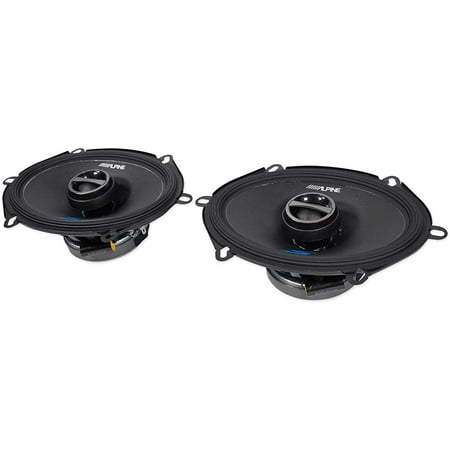 Alpine - 5" x 7" 2-Way Car Speakers with Carbon Fiber Reinforced Plastic Cones (Pair) - Black