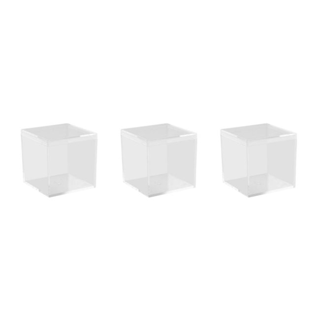 relayinert Mini Organisateur de Colliers en Forme de Bonbon Rangement de Colliers Transparent 4.5*4.5*4.5cm 3Set
