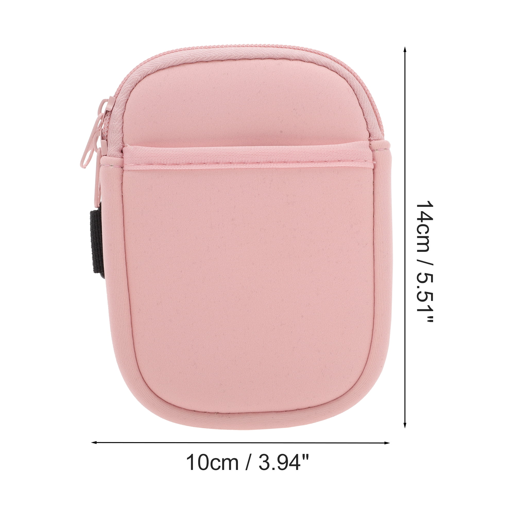 Unique Bargains 1Pc Durable Water Bottle Pouch With 2 Pockets Light Pink