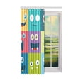 thumbnail image 2 of MKHERT Cute Monster Faces Window Curtain Living Room,Bedroom Window Drapes 52x84 inch, 2 of 3