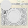 thumbnail image 3 of Ambesonne Geometric Place Mats Set of 4, Digital Diamond Form, Standard Size, White, 3 of 6