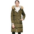 thumbnail image 1 of Orolay Women's Winter Casual Mid Length Down Coat with Hood, 1 of 6