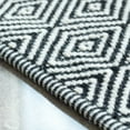 thumbnail image 5 of Handwoven Black and White Diamond Wool Flatweave Kilim Rug, 2' x 3', 5 of 7