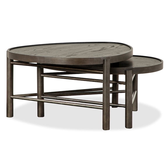 Magnussen Home Hadleigh Black Coffee Bean Shaped Nesting Cocktail Table