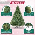 thumbnail image 5 of 7.5ft Christmas Tree with Lights, Prelit with Pine Cones, Foot Pedal 1556 Branch Tips, 750 Warm Lights and Metal Stand by Homestock, 5 of 10