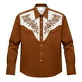 thumbnail image 4 of Y-Sunset Western Shirts for Men Cowboy Pearl Snap Long Sleeve 3D Print Country Shirts Casual Work Slim Fit Button Down Outfits, 4 of 4