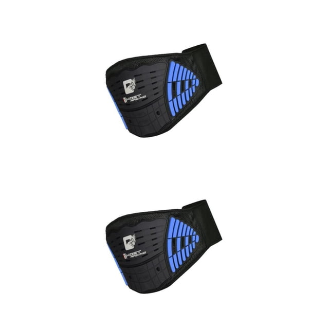 Cinturón de riñón Yuarrent Motocicleta Motocross Racing Protector Gear Azul 2piezas