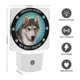 thumbnail image 2 of Husky Siberiano Luz nocturna LED con sensor de anochecer a amanecer para dormitorio, baño, pasillo, escaleras - Lámpara LED nocturna de enchufe, 0.5W - 1 pieza, 2 of 6