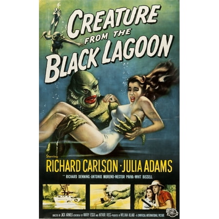 Creature From The Black Lagoon Canvas Art - (18 x 24)