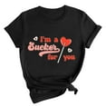 thumbnail image 2 of EQWLJWE Valentine Love Heart Tshirt Women Cute Graphic Valentine's Day Tee Lover Gifts Short Sleeve Crewneck Lightweight Shirt Gift for Your Mom Black(S-3XL), 2 of 5