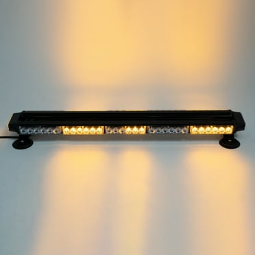 66 LED Emergency Light Bar Rooftop Double Side Strobe Warning Light Amber 12V
