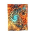 thumbnail image 7 of DouZhe Ultra-Soft Micro Fleece Lightweight Flannel Bed Blanket, Mysterious Math Fractal Vortex Print Cozy Warm Throw Blankets, 60"x50", 7 of 7