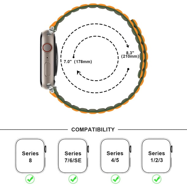 Anlinser Magnetic Bands Compatible with Apple Watch Band 45mm 44mm