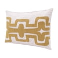 thumbnail image 5 of 16" X 24" Yellow And Ivory 100% Cotton Geometric Zippered Pillow, 5 of 10