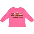 thumbnail image 3 of Inktastic I'm Just Here for the Food Boys or Girls Long Sleeve Toddler T-Shirt, 3 of 5