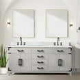 thumbnail image 4 of Laurel 72 in W x 22 in D White Oak Double Bath Vanity, Carrara Marble Top, and Faucet Set, 4 of 5