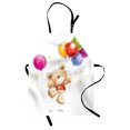 thumbnail image 1 of Cartoon Apron Teddy Bear Colorful Balloons and Stars Cheerful Love Friends Animal Cartoon Print, Unisex Kitchen Bib Apron with Adjustable Neck for Cooking Baking Gardening, Multicolor, by Ambesonne, 1 of 3