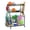 Black, variant on Sports Equipment Garage Organizer, Heavy Duty Metal Ball Storage Rack with Baskets & Hooks, Rolling Cart with Wheels for Sports Gear & Toy Storage, Indoor/Outdoor Use for Gym, Club, Basement - Black
